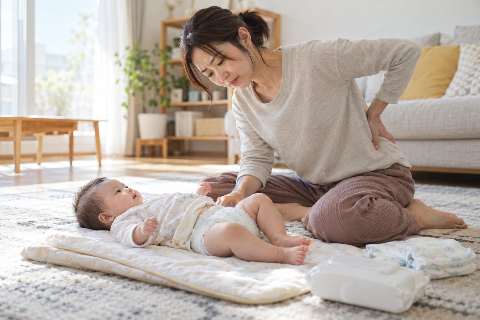 抱っこで腰が痛いのに「産後だから仕方ない」で済ませていませんか？